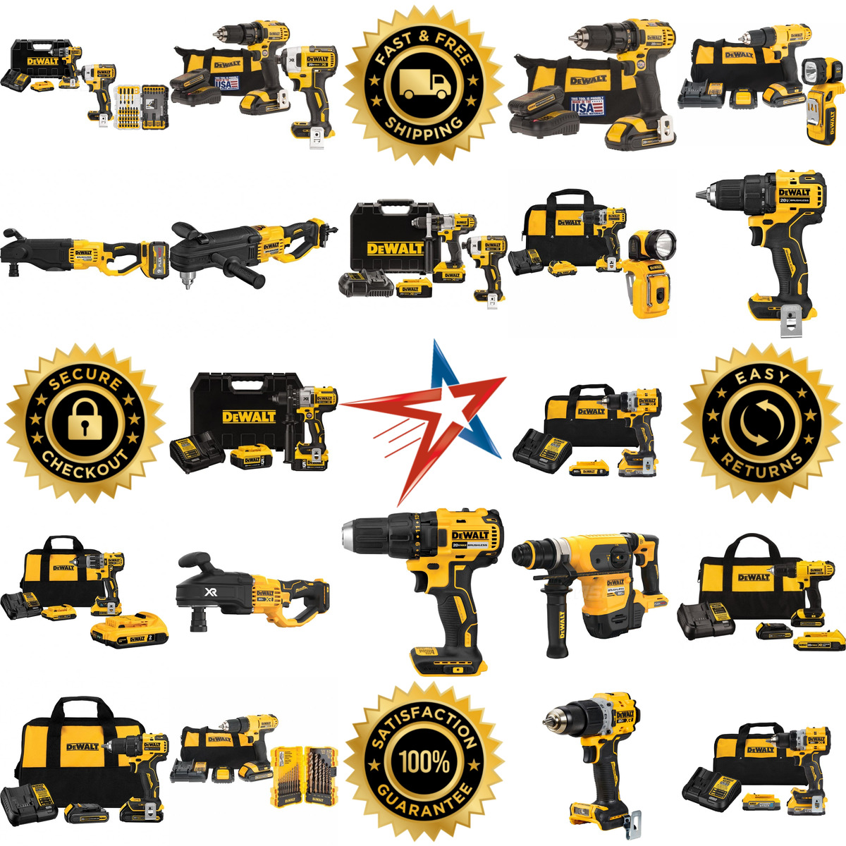 Millions of Products A selection of Dewalt products on GoVets