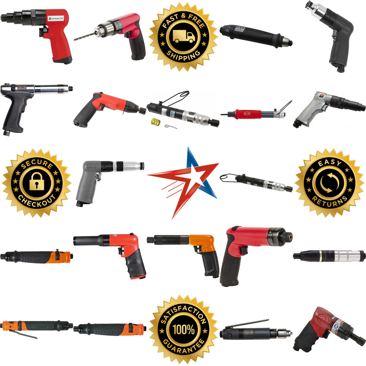 Millions of Products A selection of Air Screwdrivers products on GoVets