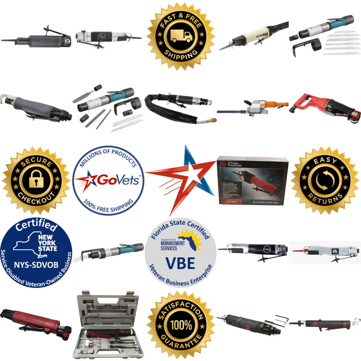 Millions of Products A selection of Air Reciprocating Saws products on GoVets