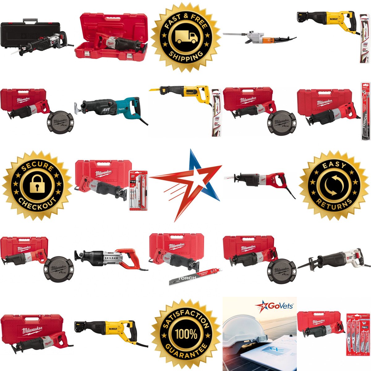 Millions of Products A selection of Electric Reciprocating Saws products on GoVets