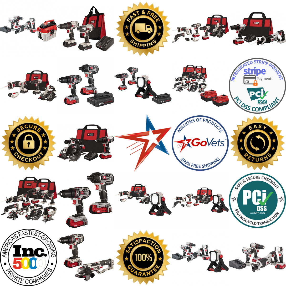 Millions of Products A selection of Porter Cable products on GoVets