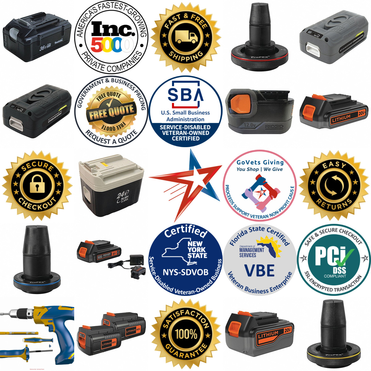 Millions of Products A selection of Cordless Tool Accessories products on GoVets