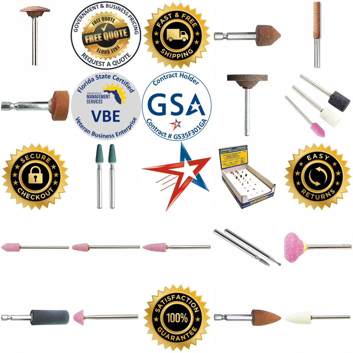 Millions of Products A selection of Abrasive Points For Rotary Tools products on GoVets