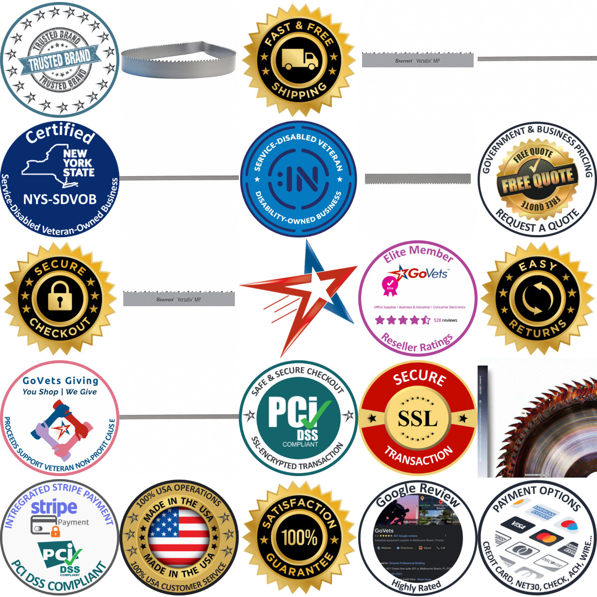 Millions of Products A selection of Band Saw Blades products on GoVets