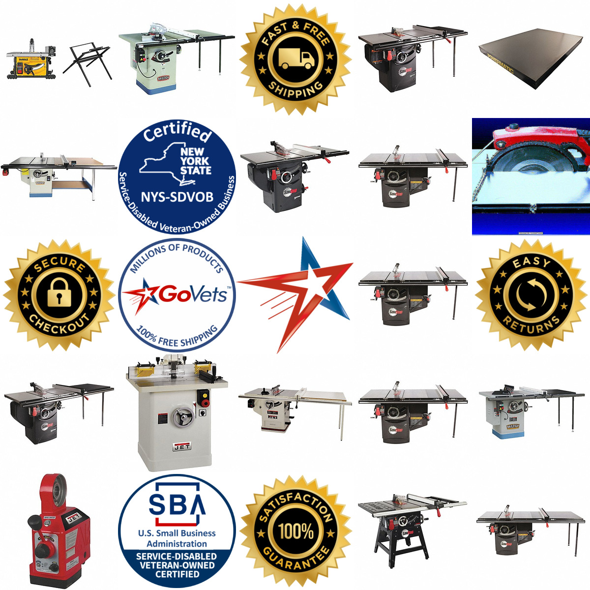 Millions of Products A selection of Corded Table Saws products on GoVets