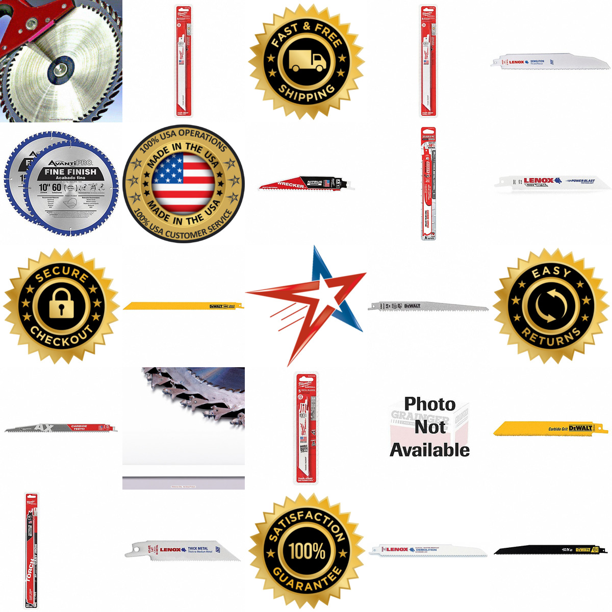 Millions of Products A selection of Corded and Cordless Reciprocating Saw Blades products on GoVets