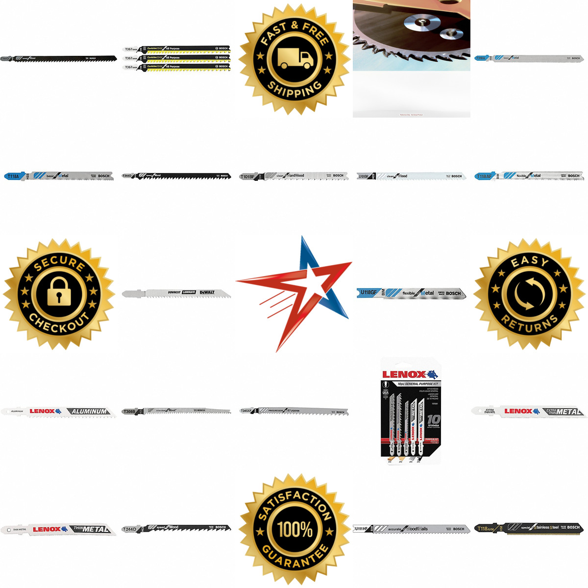 Millions of Products A selection of Jigsaw Blades products on GoVets
