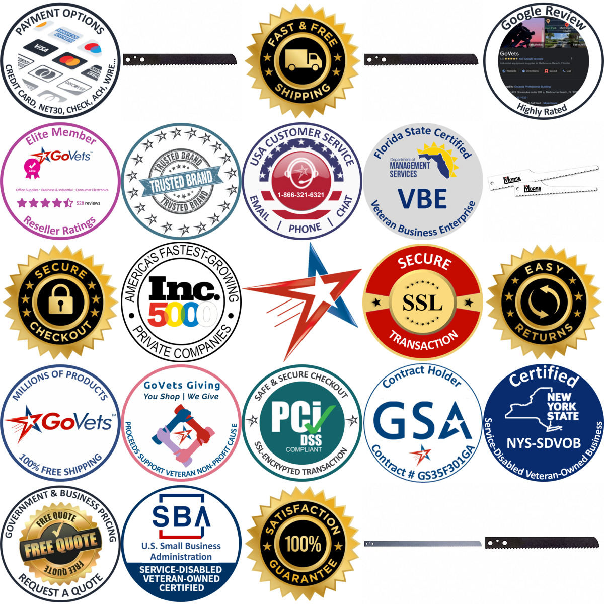 Millions of Products A selection of Power Hacksaw Blades products on GoVets