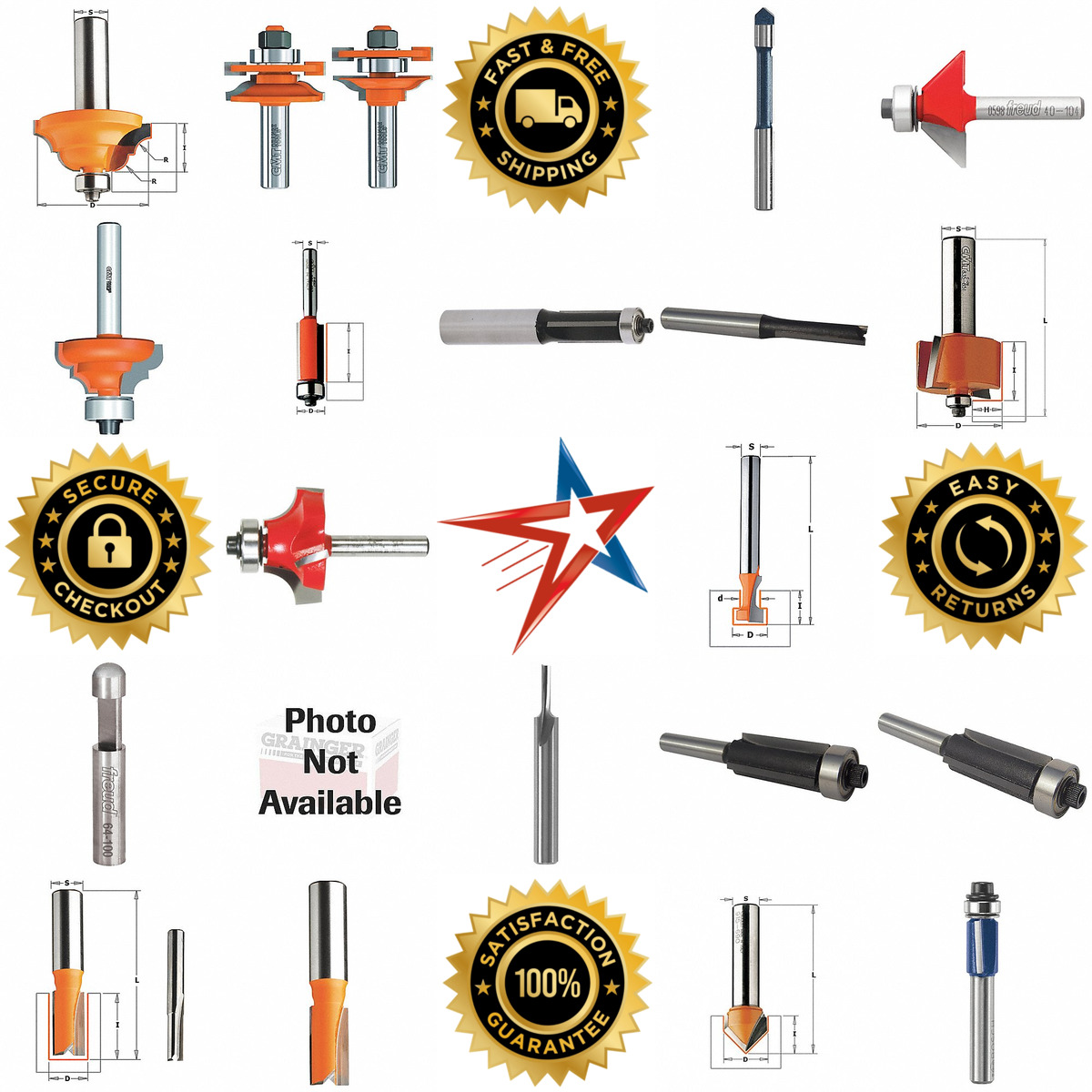 Millions of Products A selection of Profile Router Bits products on GoVets