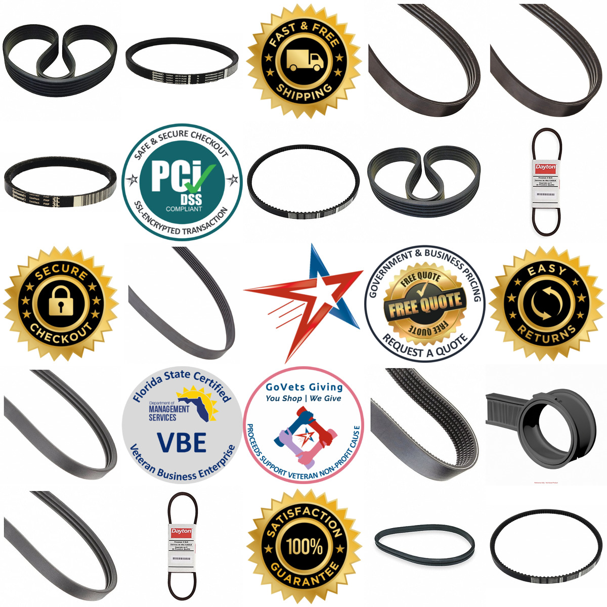 Millions of Products A selection of v Belts products on GoVets