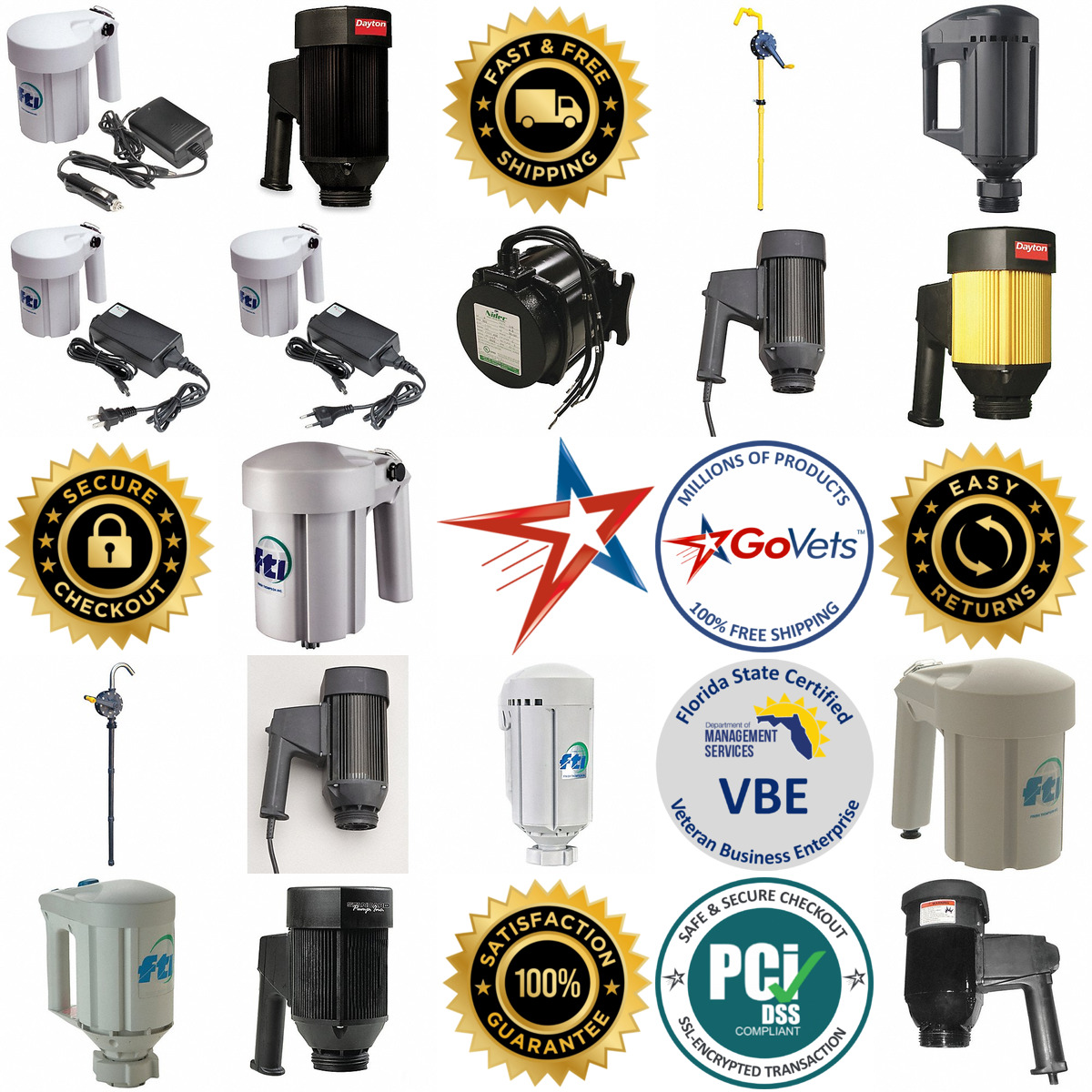 Millions of Products A selection of Electric Drum Pump Motors products on GoVets