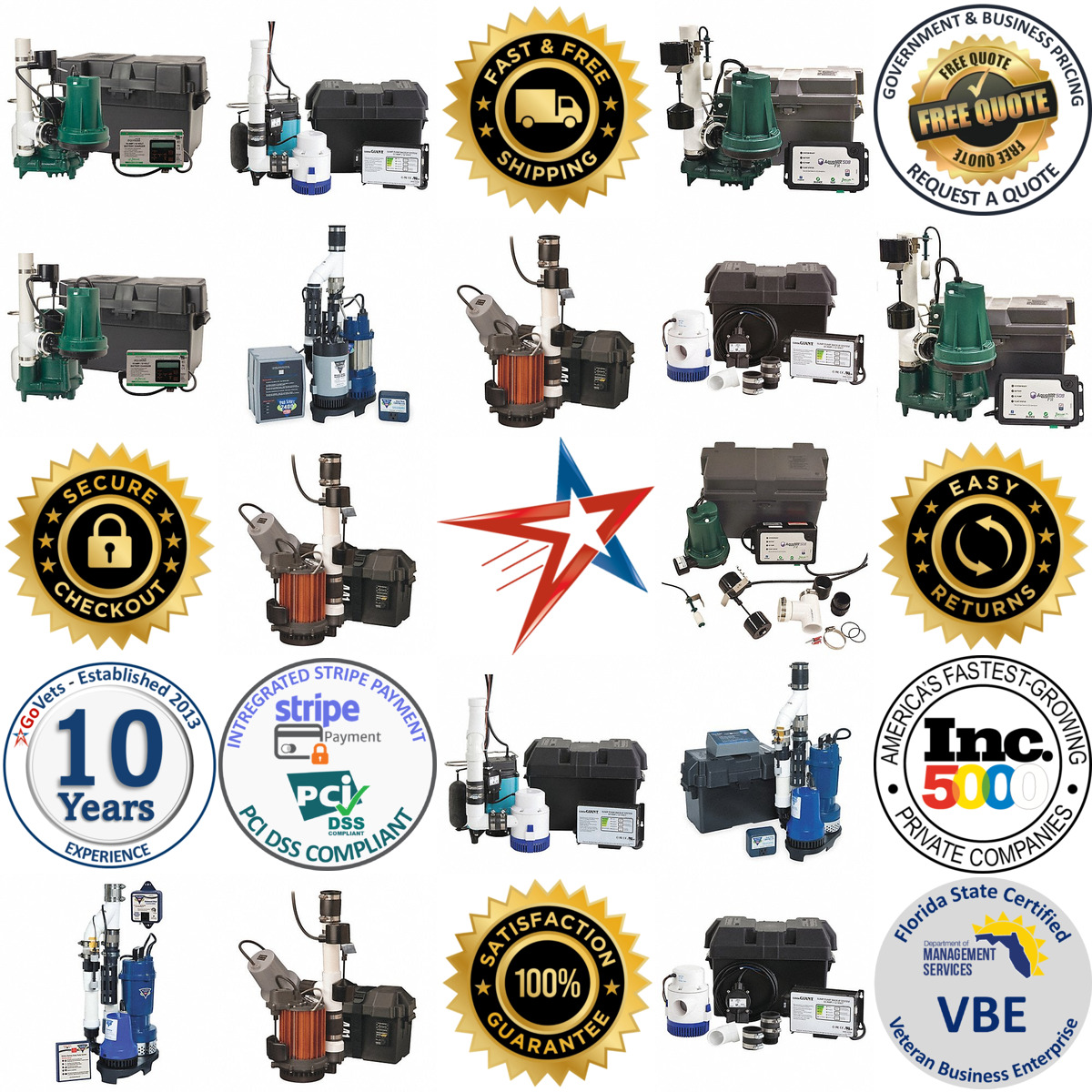 Millions of Products A selection of Primary and Back up Sump Pump Combinations products on GoVets