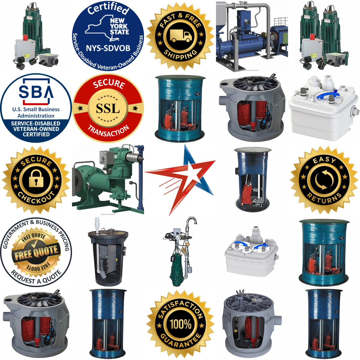Millions of Products A selection of Sewage Grinder Pump Systems products on GoVets