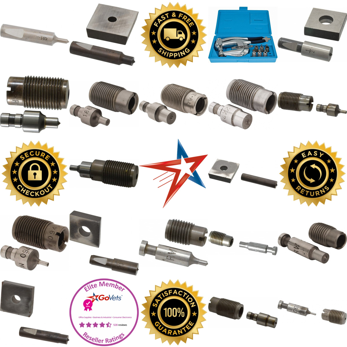 Millions of Products A selection of Bench Mount and Portable Punches and Die Sets products on GoVets