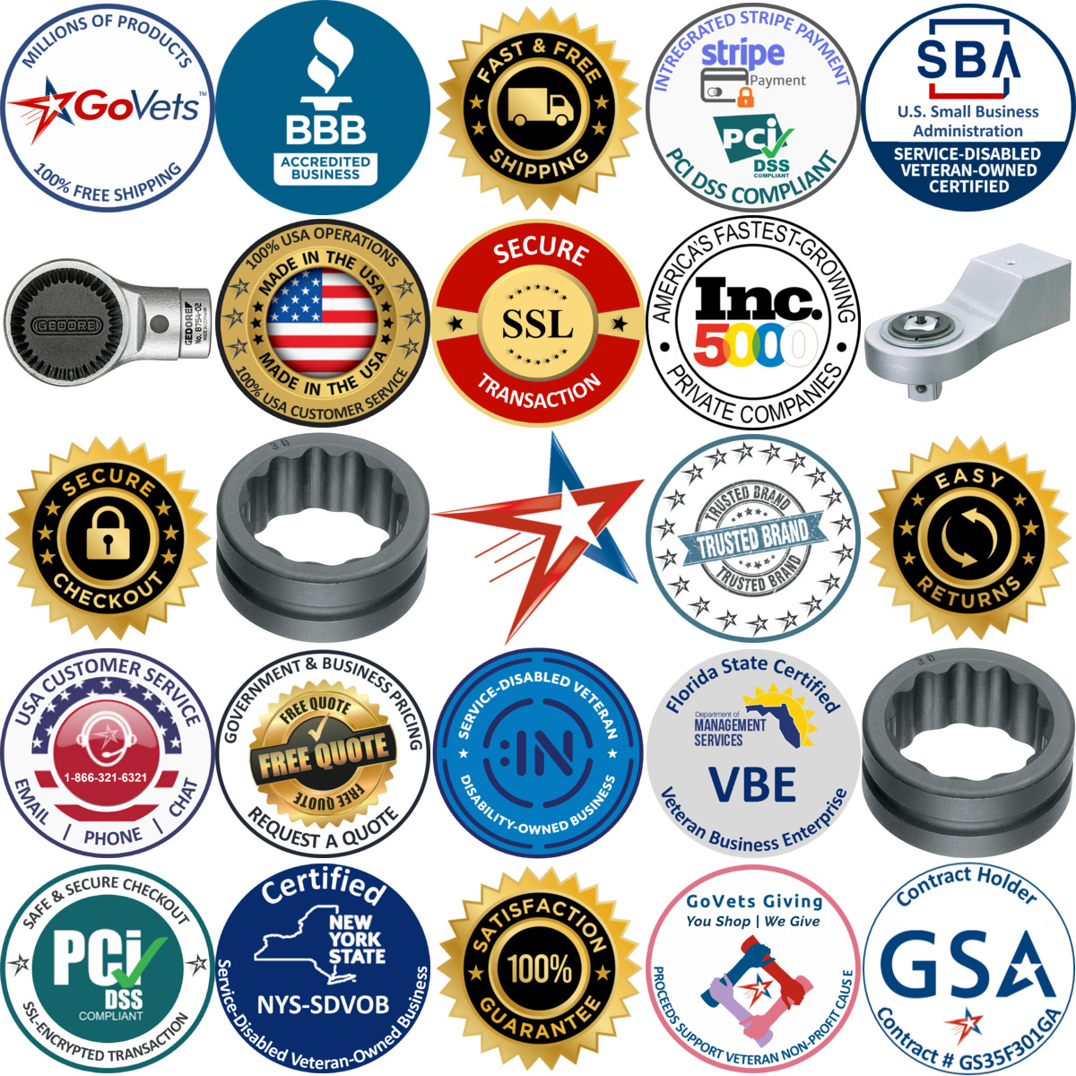 Millions of Products A selection of Gedore products on GoVets