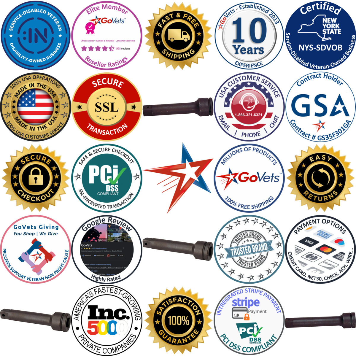 Millions of Products A selection of Wright Tool and Forge products on GoVets