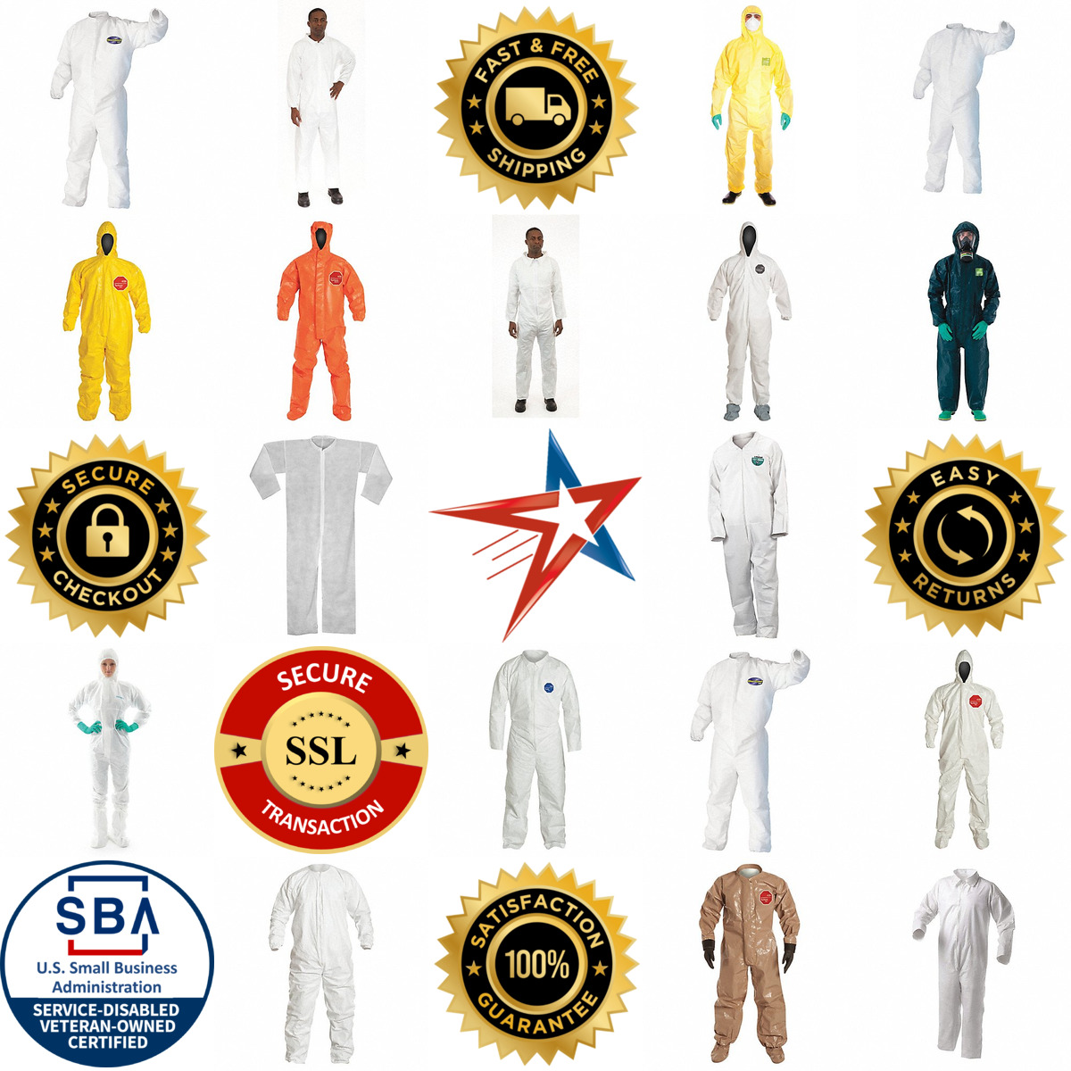 Millions of Products A selection of Chemical and Particulate Protective Coveralls products on GoVets