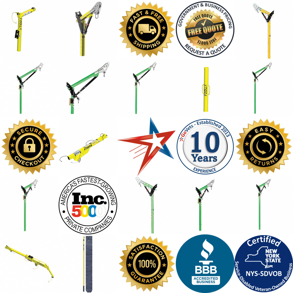 Millions of Products A selection of Confined Space Davit Upper Masts products on GoVets