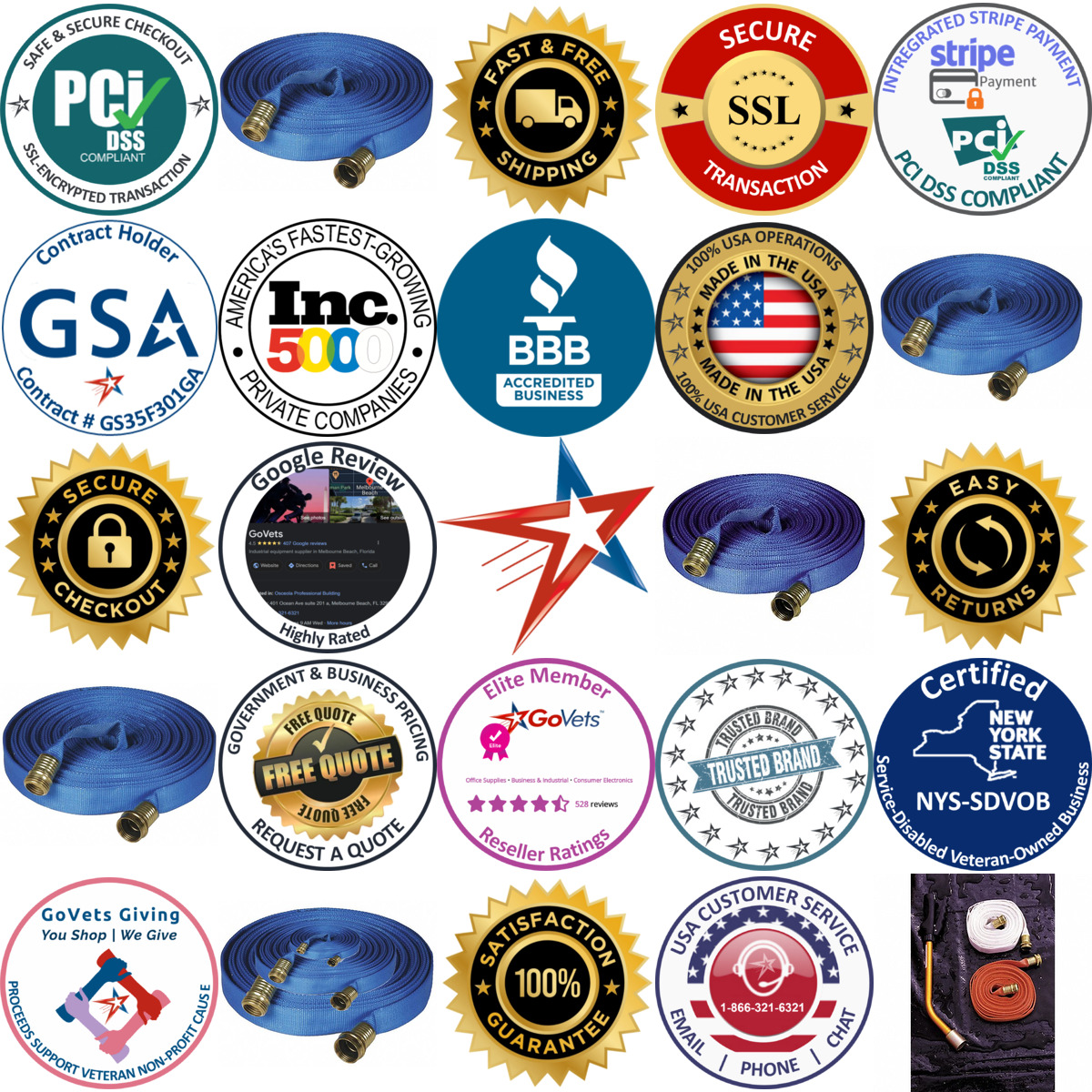 Millions of Products A selection of Eyewash and Shower Supply Hoses products on GoVets