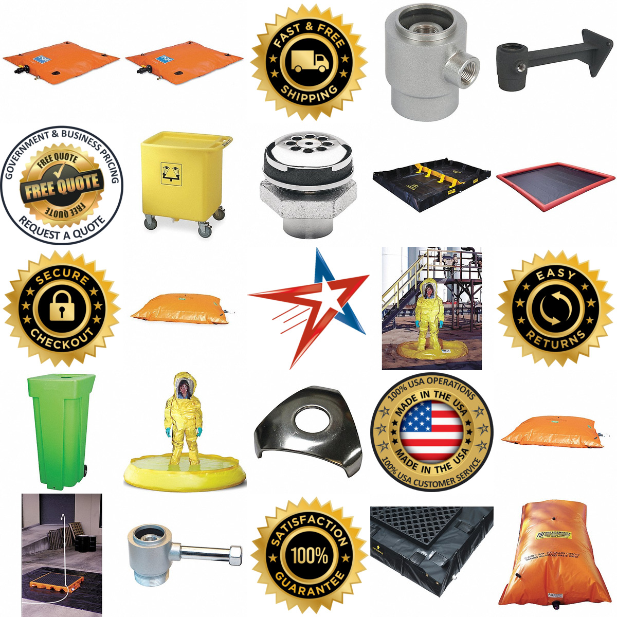 Millions of Products A selection of Eyewash and Shower Waste Collection Equipment products on GoVets
