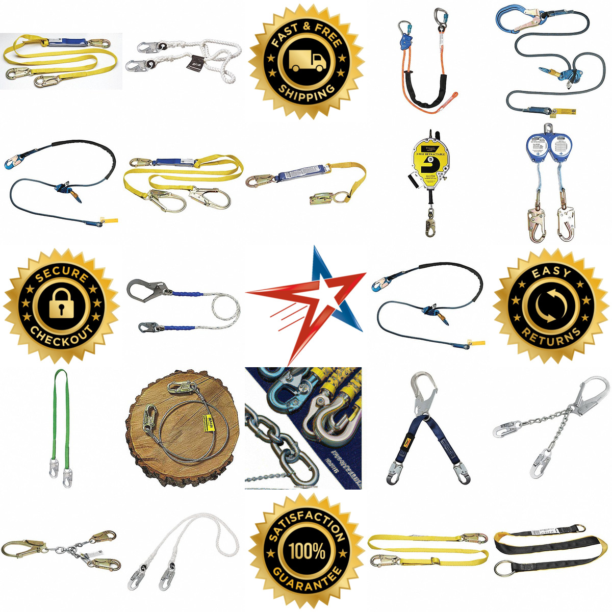 Millions of Products A selection of Positioning and Restraint Lanyards products on GoVets