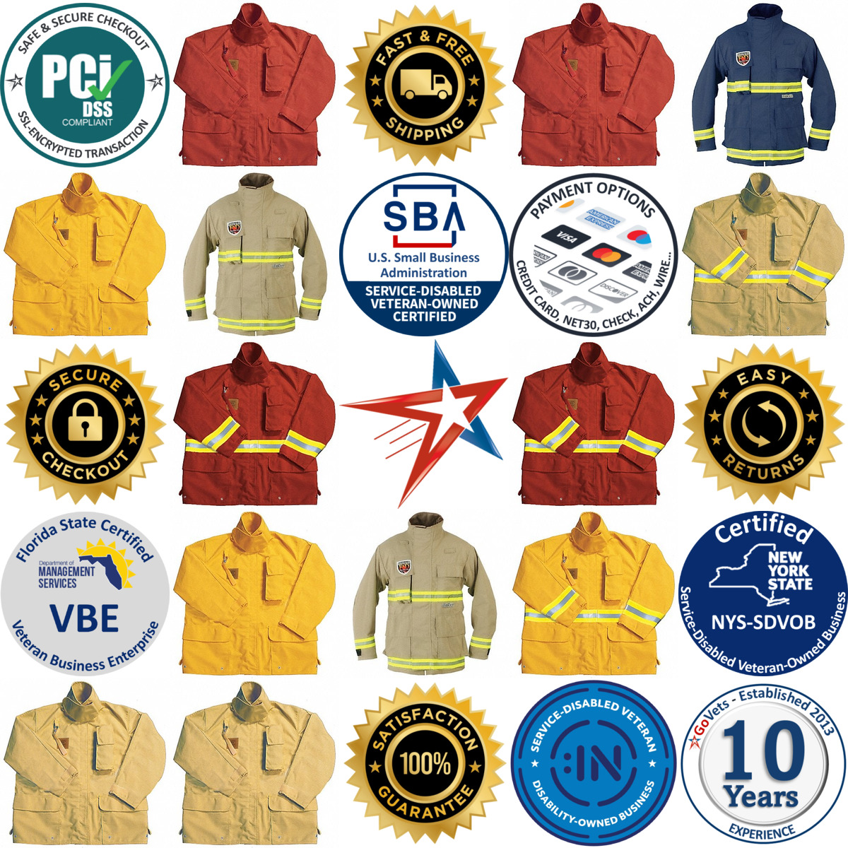 Millions of Products A selection of Turnout and Extrication Jackets and Coats products on GoVets