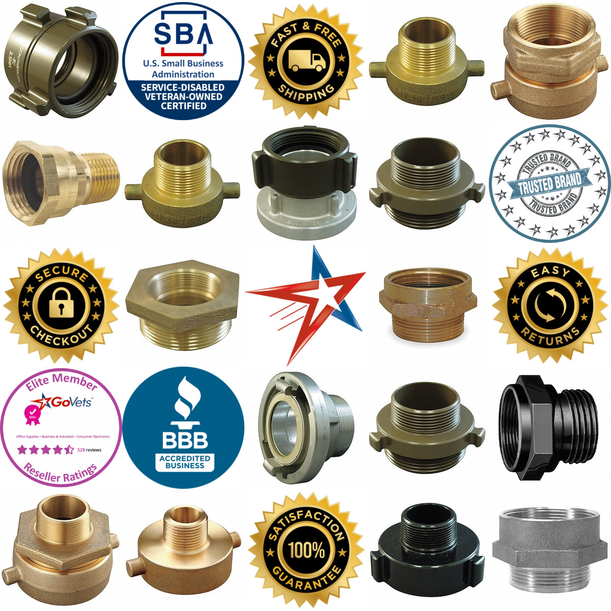Millions of Products A selection of Fire Hose and Hydrant Adapters products on GoVets
