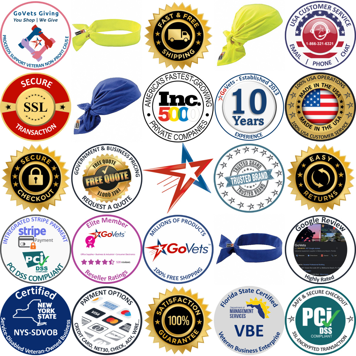 Millions of Products A selection of Flame Resistant and Arc Flash Bandanas and Headban products on GoVets