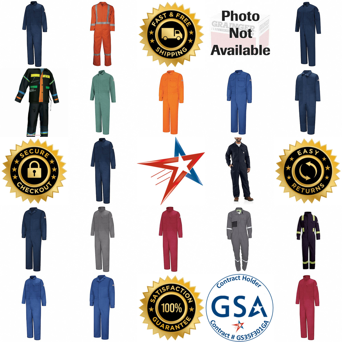 Millions of Products A selection of Flame Resistant and Arc Flash Coveralls products on GoVets