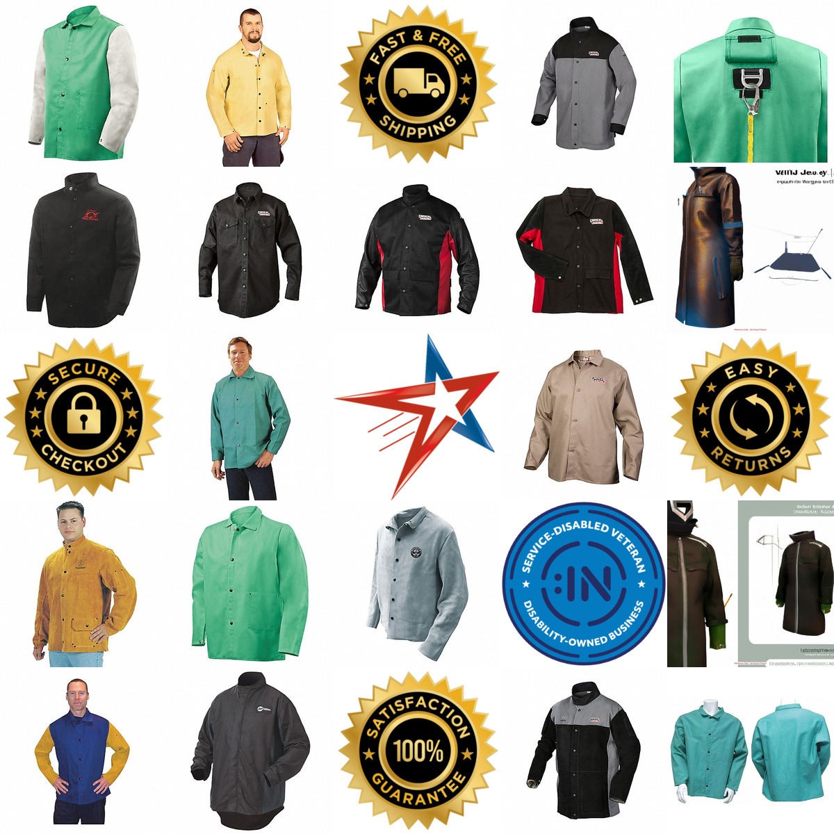 Millions of Products A selection of Welding Jackets and Coats products on GoVets