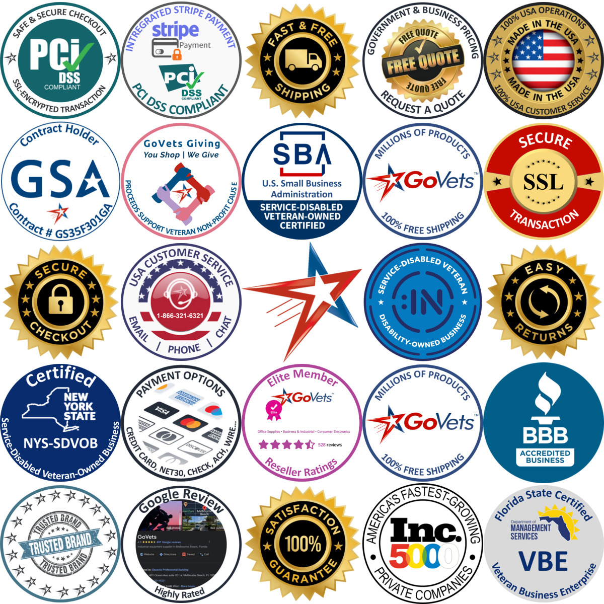 A selection of Over The Glass products on GoVets