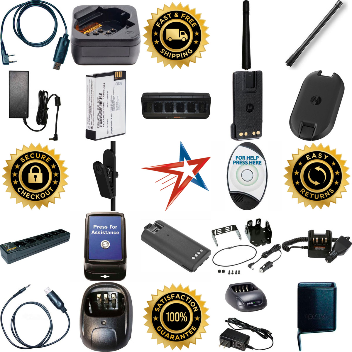 Millions of Products A selection of Two Way Radio Accessories products on GoVets