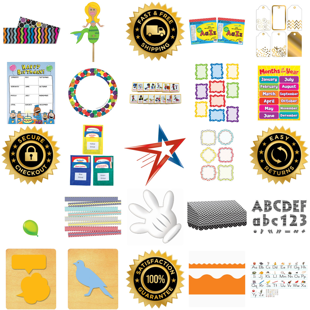 Millions of Products A selection of Classroom Decorations products on GoVets