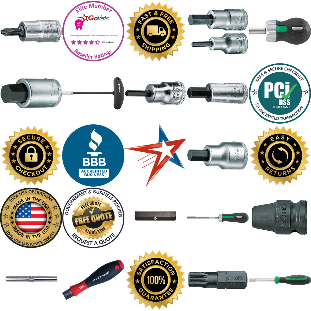 Millions of Products A selection of Screwdriver Accessories products on GoVets