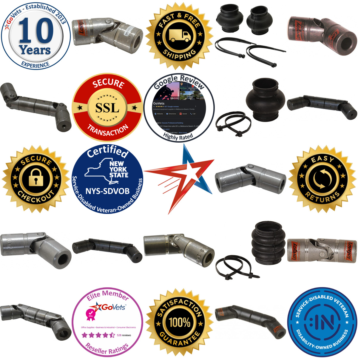 Millions of Products A selection of Universal Joints products on GoVets