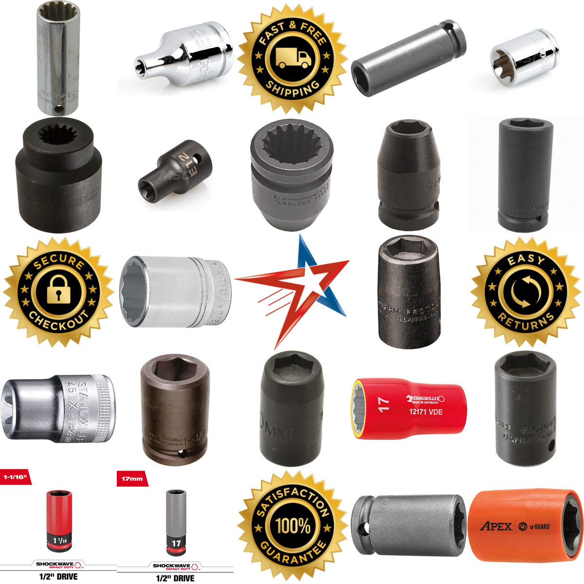 Millions of Products A selection of Specialty Sockets products on GoVets