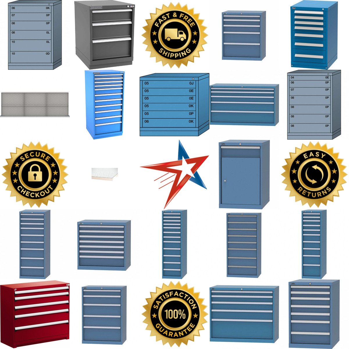 Millions of Products A selection of Expandable and Modular Storage Cabinet Systems products on GoVets