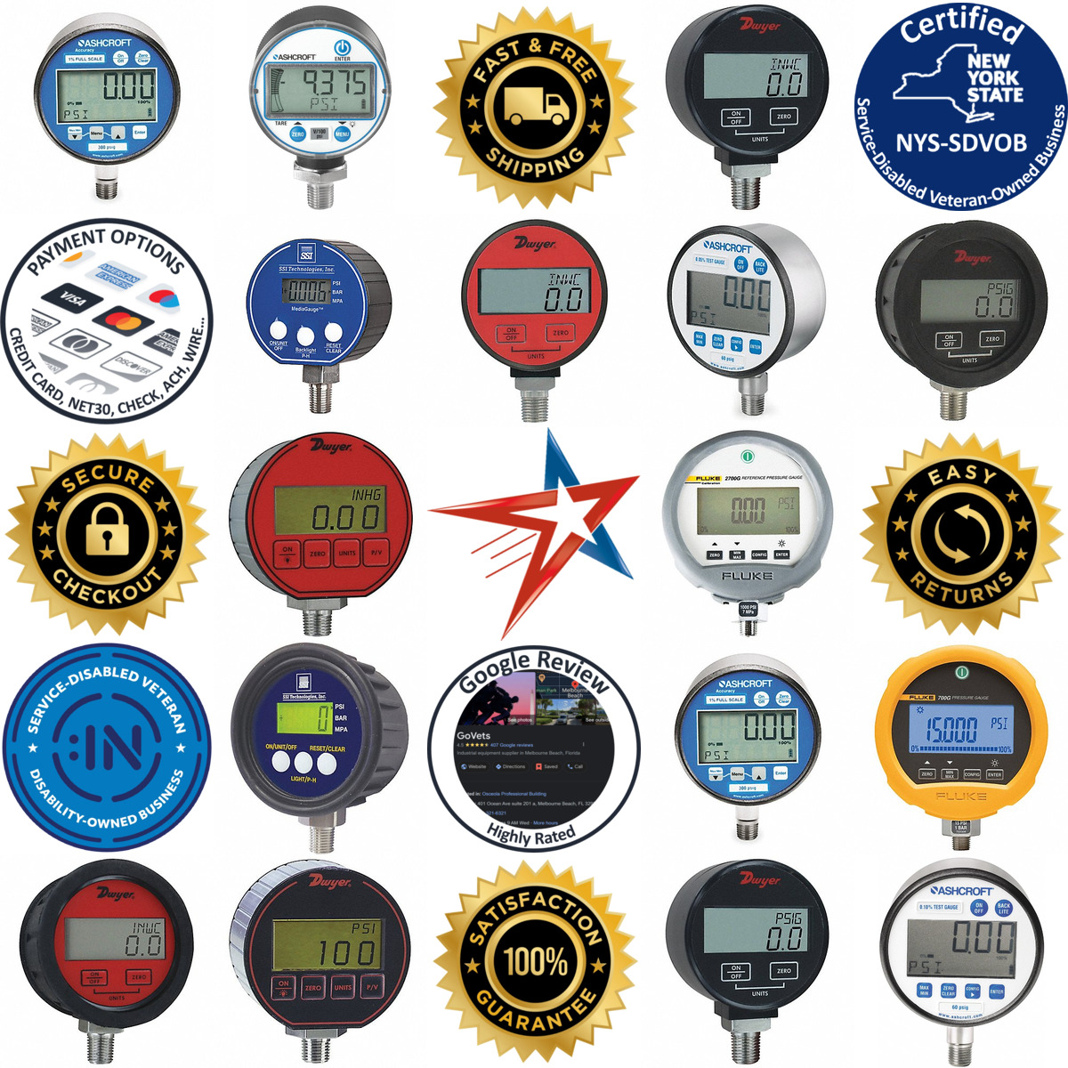Millions of Products A selection of Industrial Process and Test Digital Pressure Gau products on GoVets