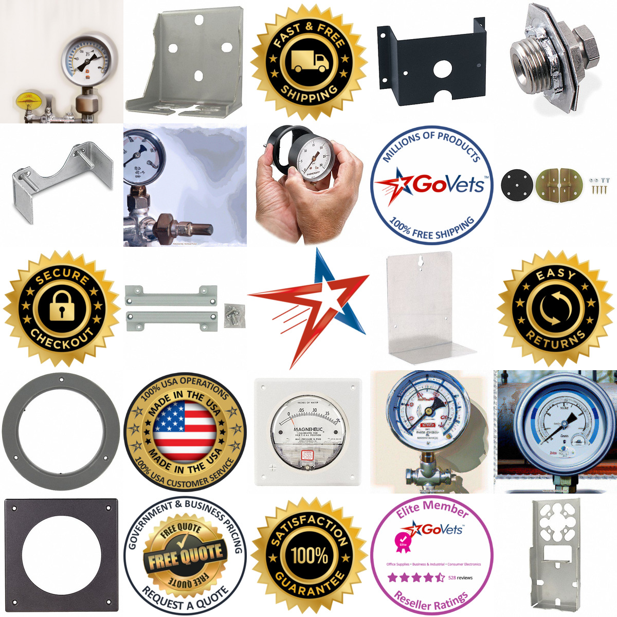 Millions of Products A selection of Pressure Gauge Mounting Hardware products on GoVets