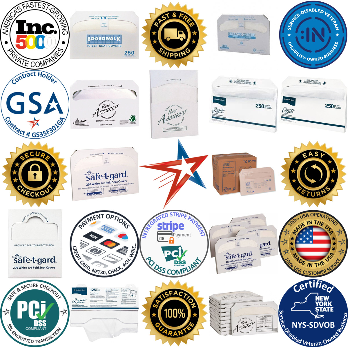 Millions of Products A selection of Toilet Seat Covers products on GoVets