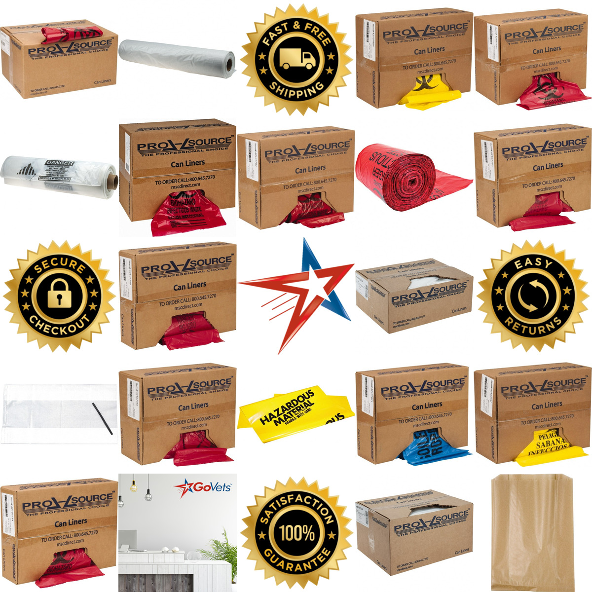 Millions of Products A selection of Hazardous Waste Bags products on GoVets