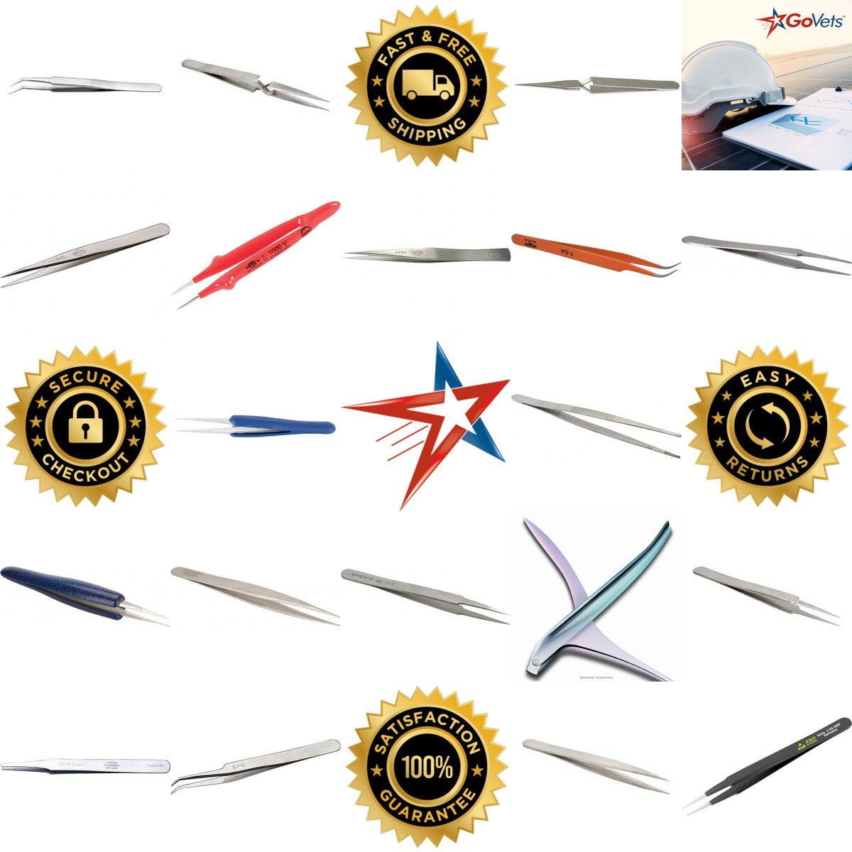 Millions of Products A selection of Tweezers products on GoVets