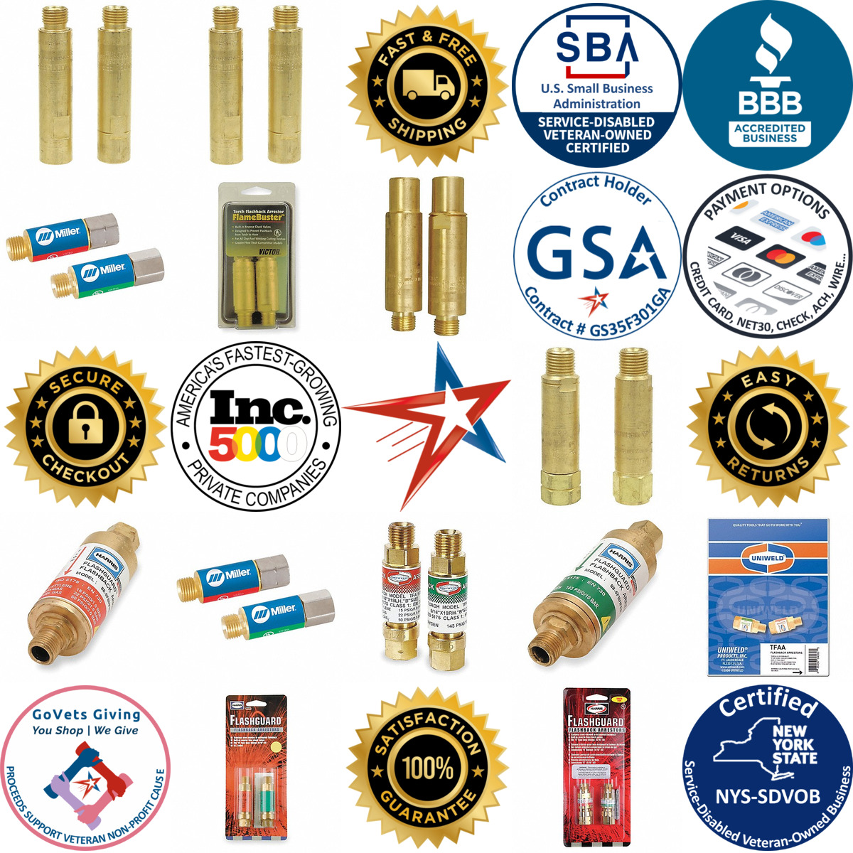 Millions of Products A selection of Oxy Fuel Flashback Arrestors products on GoVets