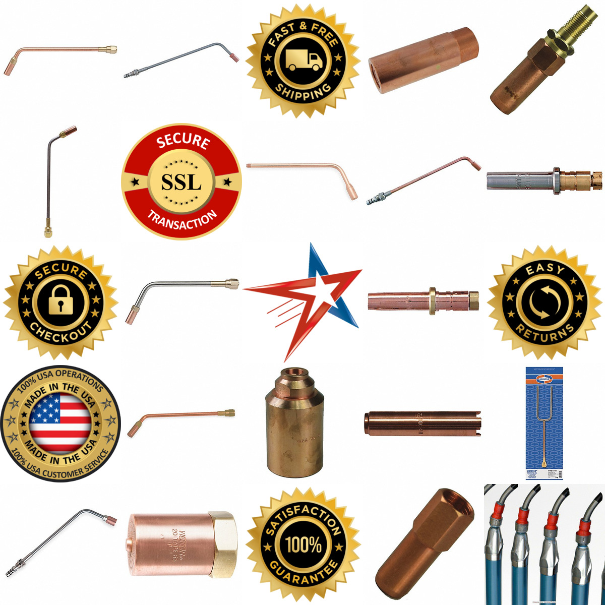 Millions of Products A selection of Oxy Fuel Heating Nozzles and Tips products on GoVets