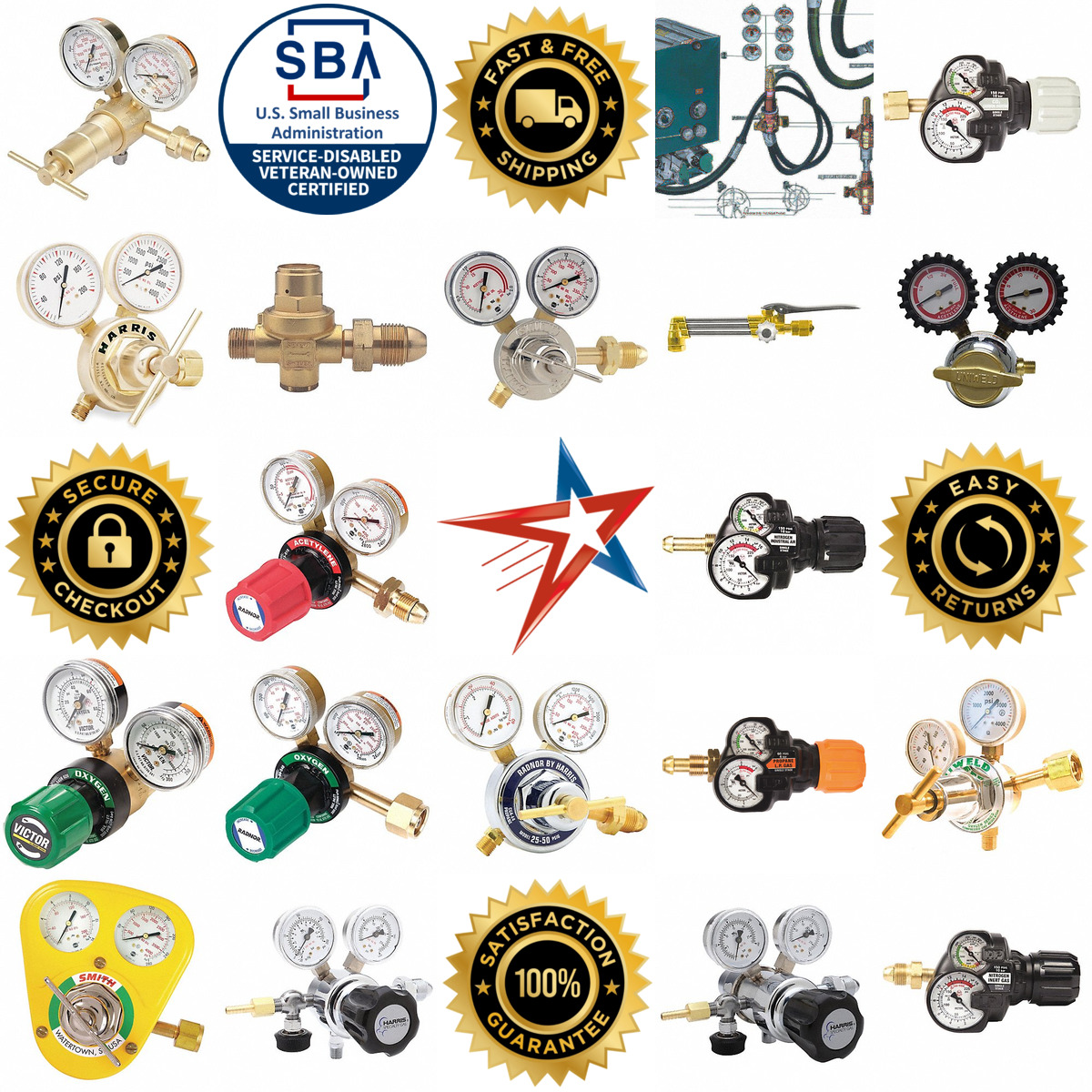 Millions of Products A selection of Welding and Industrial Gas Regulators products on GoVets
