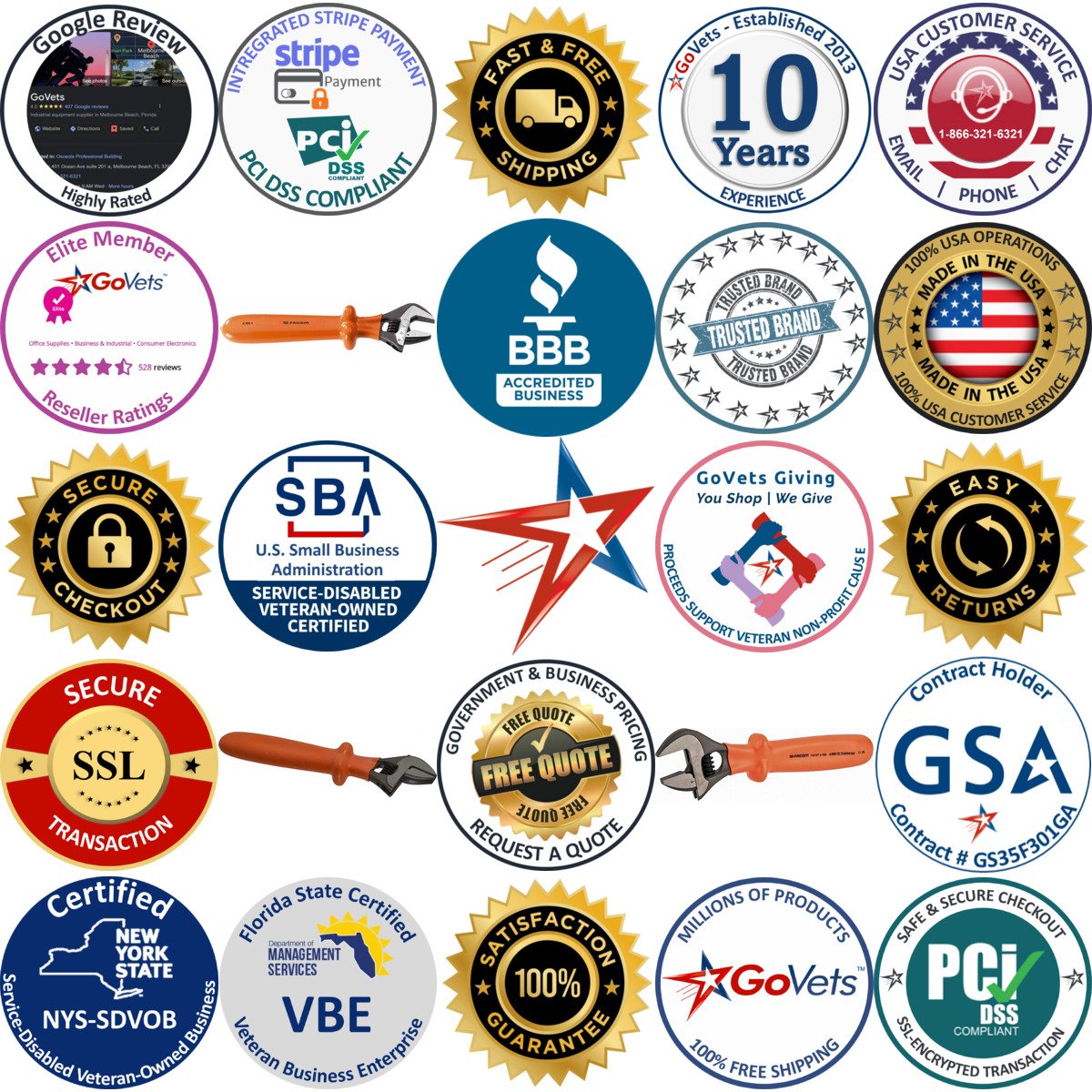 Millions of Products A selection of Facom products on GoVets