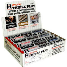 Hercules 25527 ProPoxy Triple Play Putty Display Pack 4 oz. - Pkg Qty 24 25527