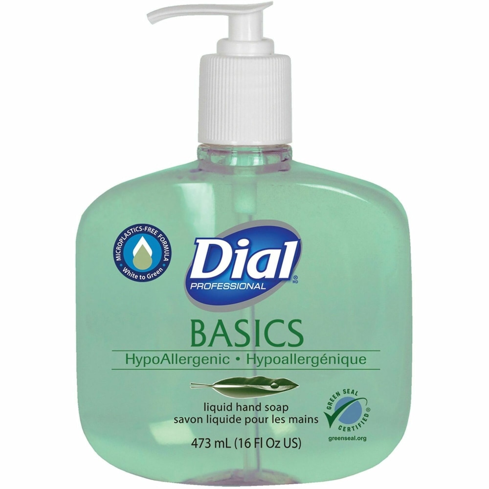 Dial Basics Liquid Hand Soap, Floral Scent, 16 Oz, Green (Min Order Qty 11) MPN:DIA33815