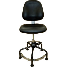 ShopSol Big & Tall Workbench Chair - Vinyl - Black 1010573
