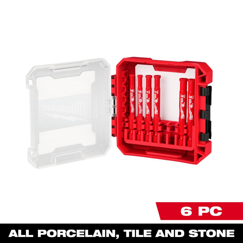 Hole Saw Kits, Minimum Saw Diameter (Decimal Inch): 3/16 , Maximum Saw Diameter (Decimal Inch): 5/16 , Number of Hole Saws: 6 , Maximum Cutting Depth: 1.5in  MPN:49-56-0550